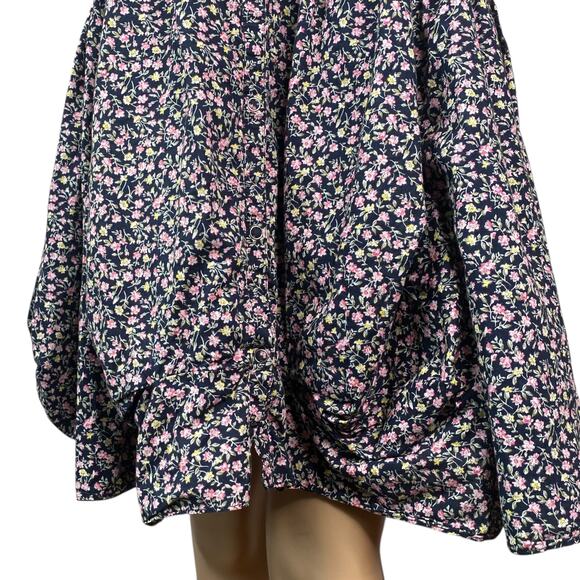 Anthropologie Maeve Y2K Alyssum Ditsy Floral Bustled Laganlook Dress SZ 12 - Picture 6 of 12